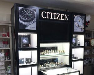Citizen Watches display case